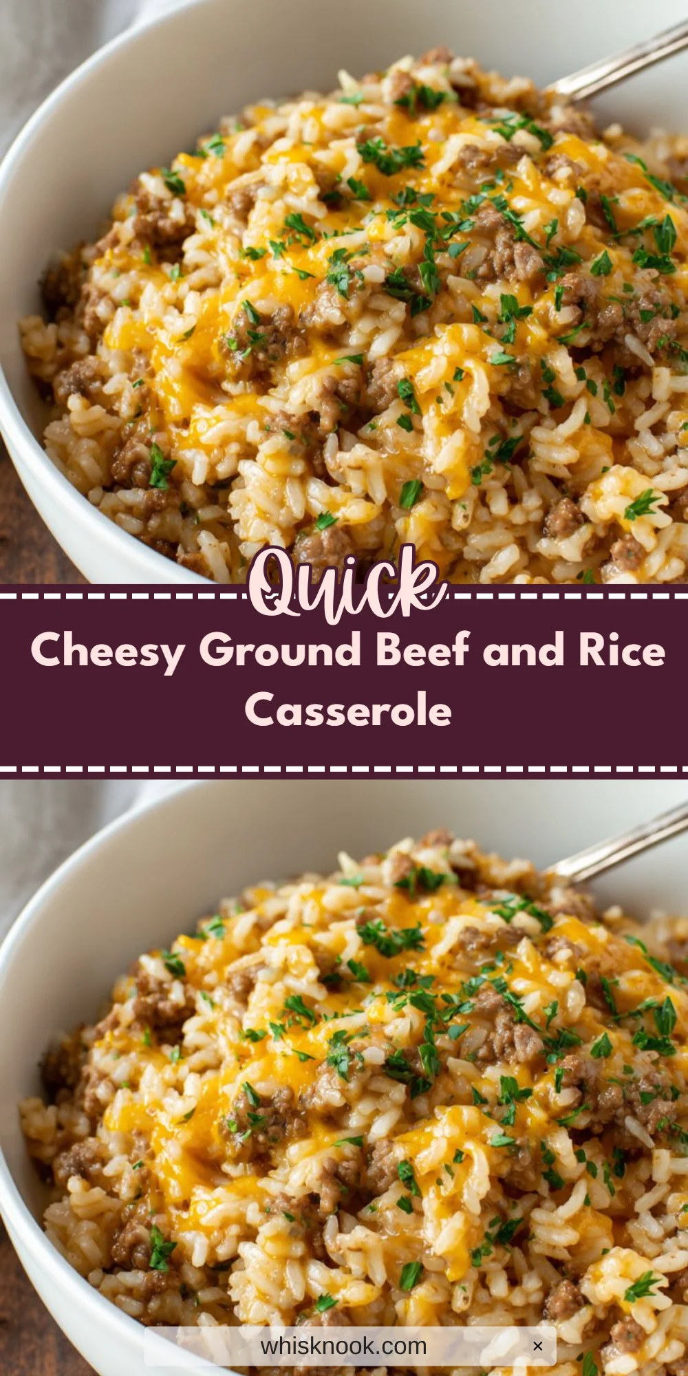 Cheesy Ground Beef and Rice Casserole
