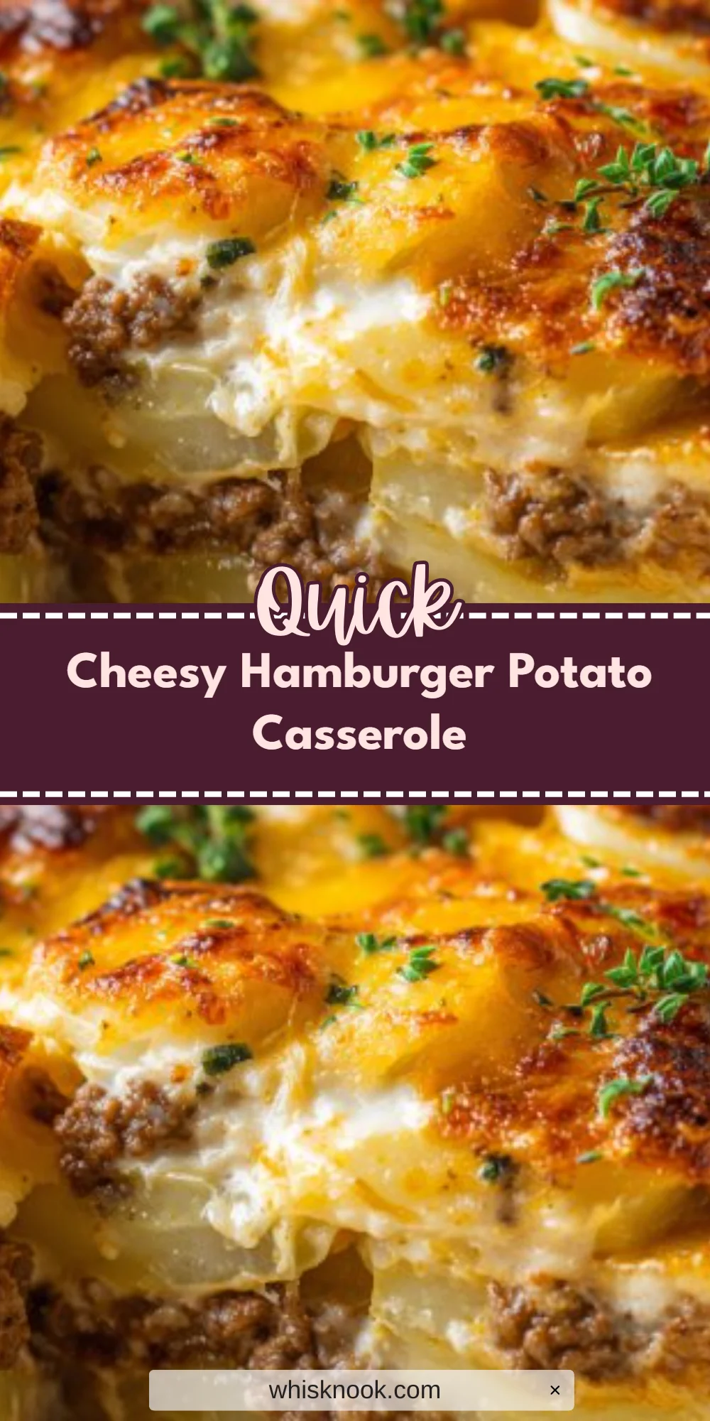 Cheesy Hamburger Potato Casserole