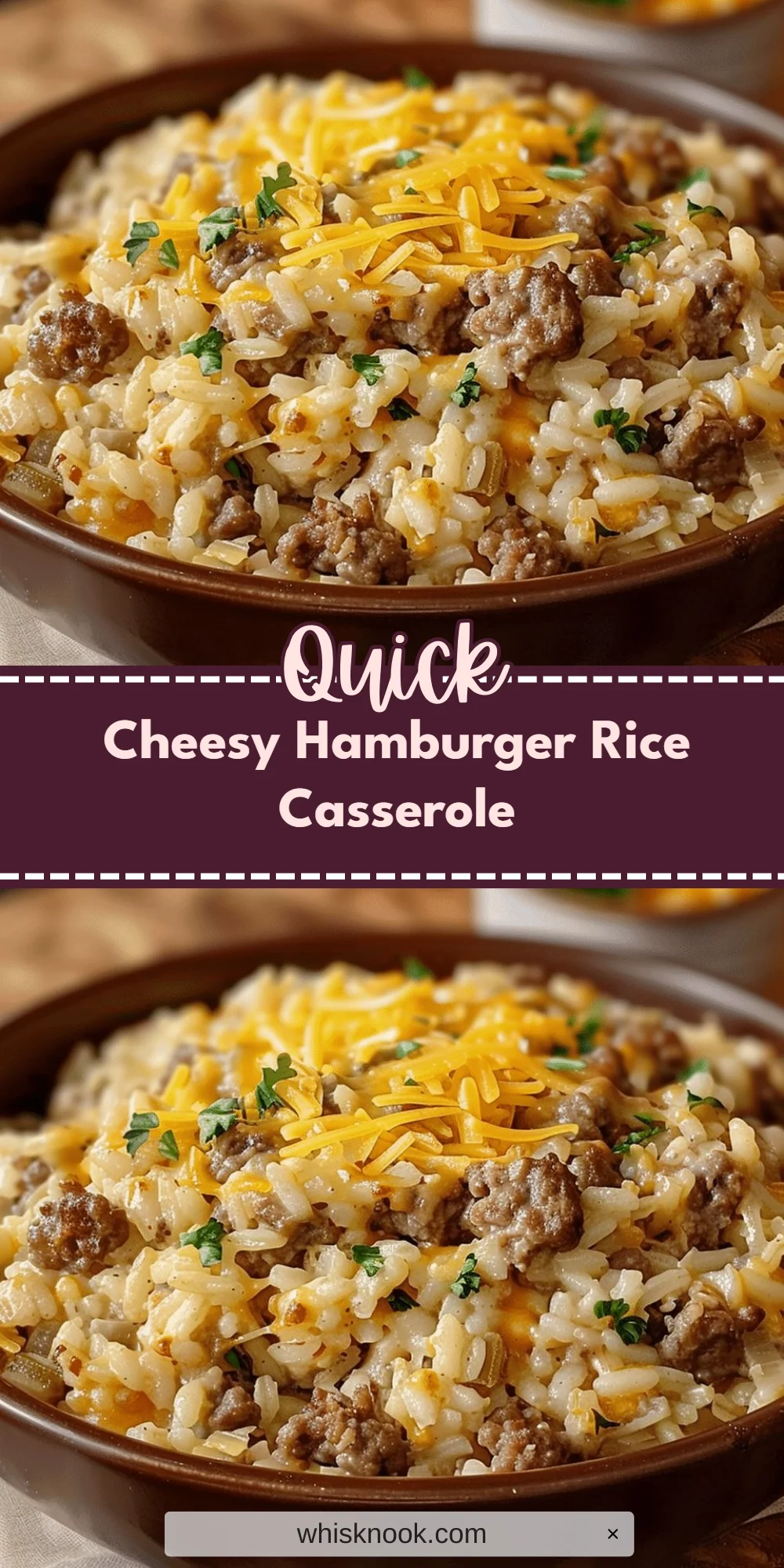 Cheesy Hamburger Rice Casserole