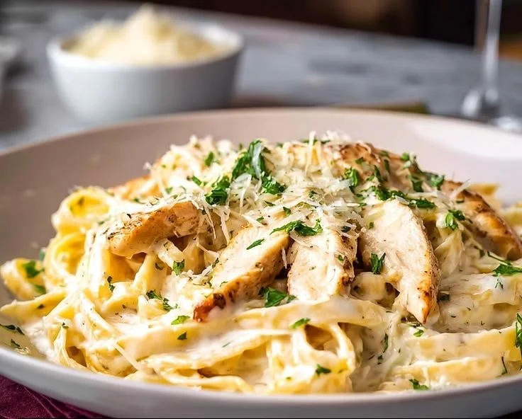 Cheesy One-Pot Chicken Alfredo Pasta