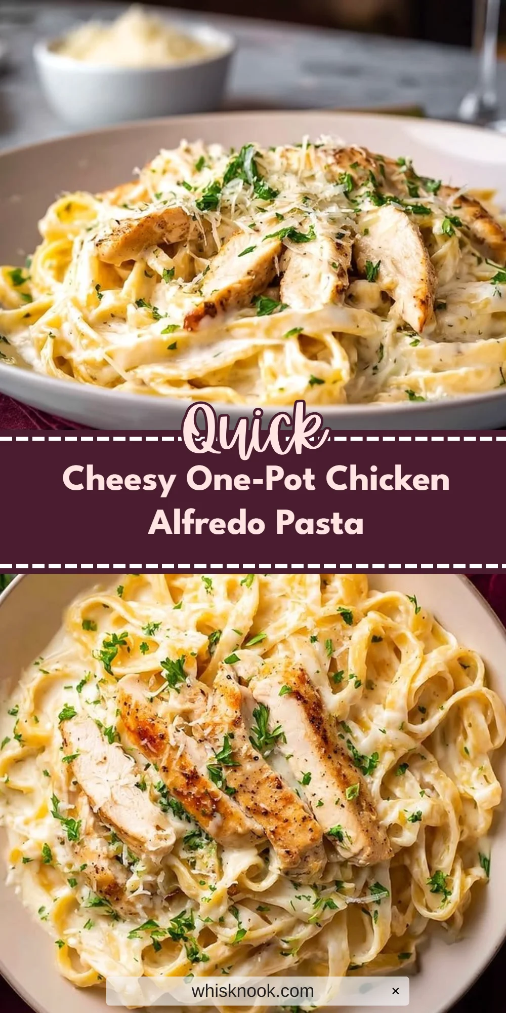 Cheesy One-Pot Chicken Alfredo Pasta