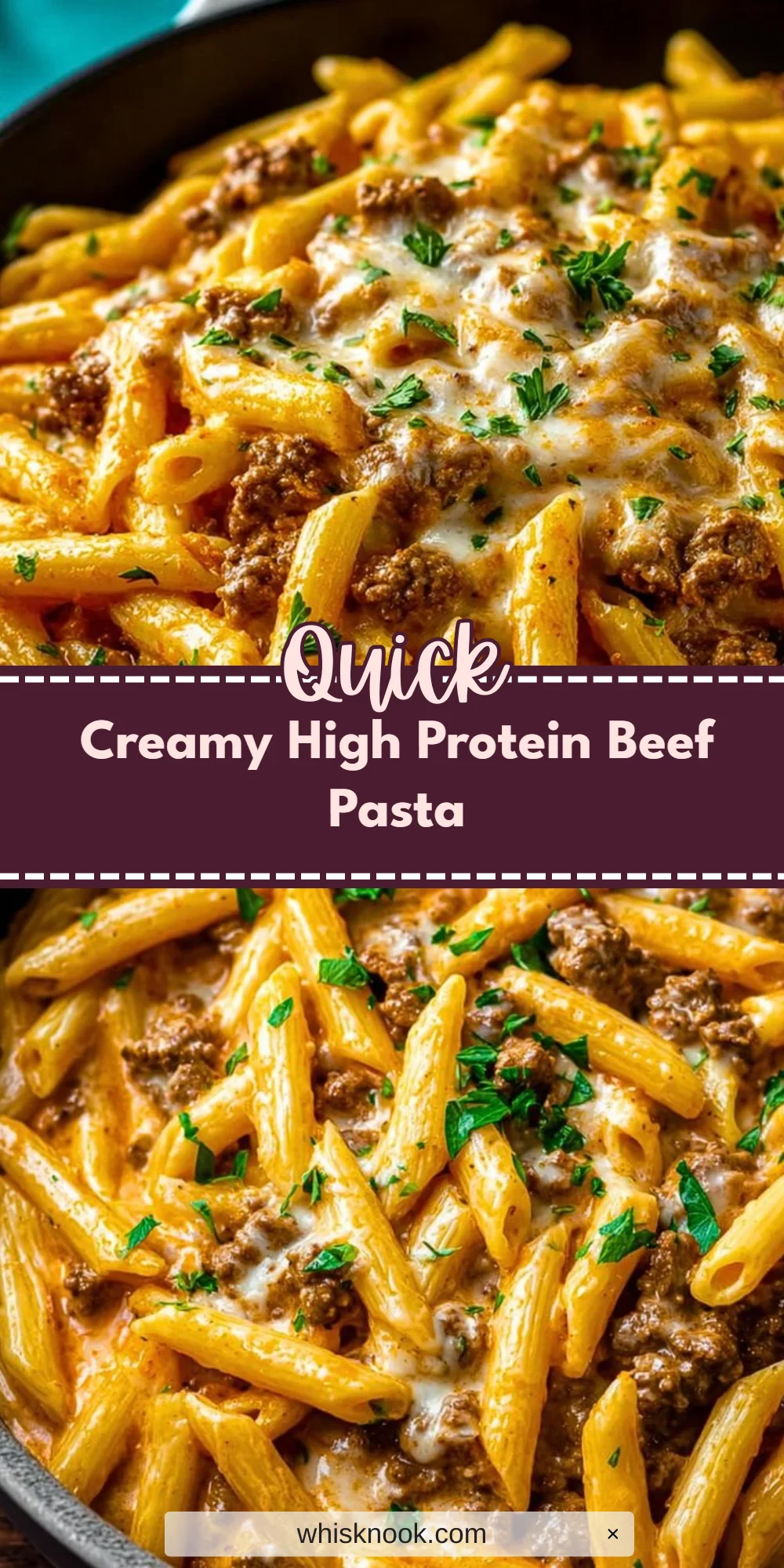 Creamy High Protein Beef Pasta