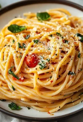 Silky tomato butter pasta garnished with fresh basil and Parmesan cheese