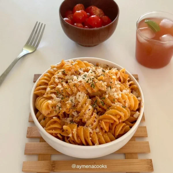 Delicious Garlic Butter Pasta served in a bowl with fresh herbs