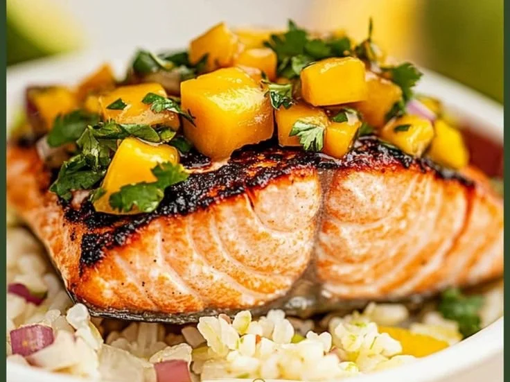 Healthy Salmon with Mango Salsa