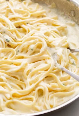 Delicious homemade Alfredo sauce served with pasta