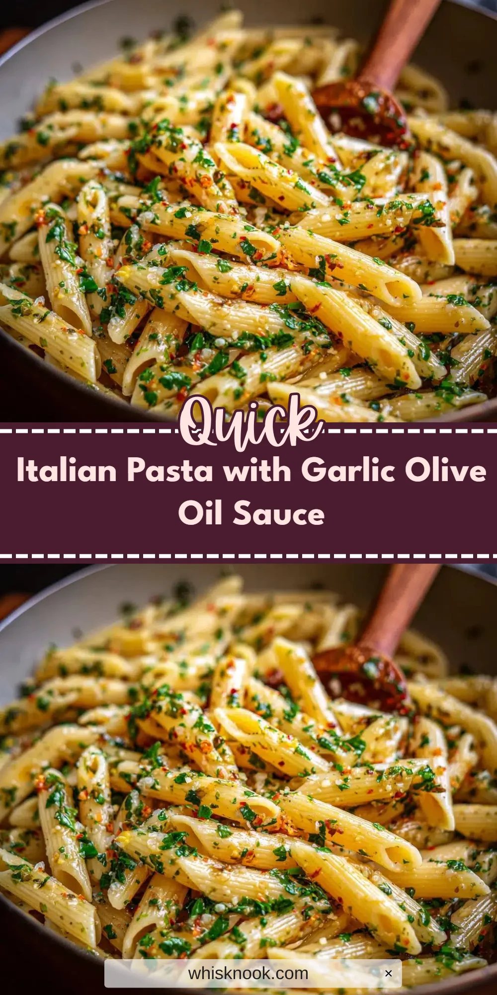 Italian Pasta with Garlic Olive Oil Sauce