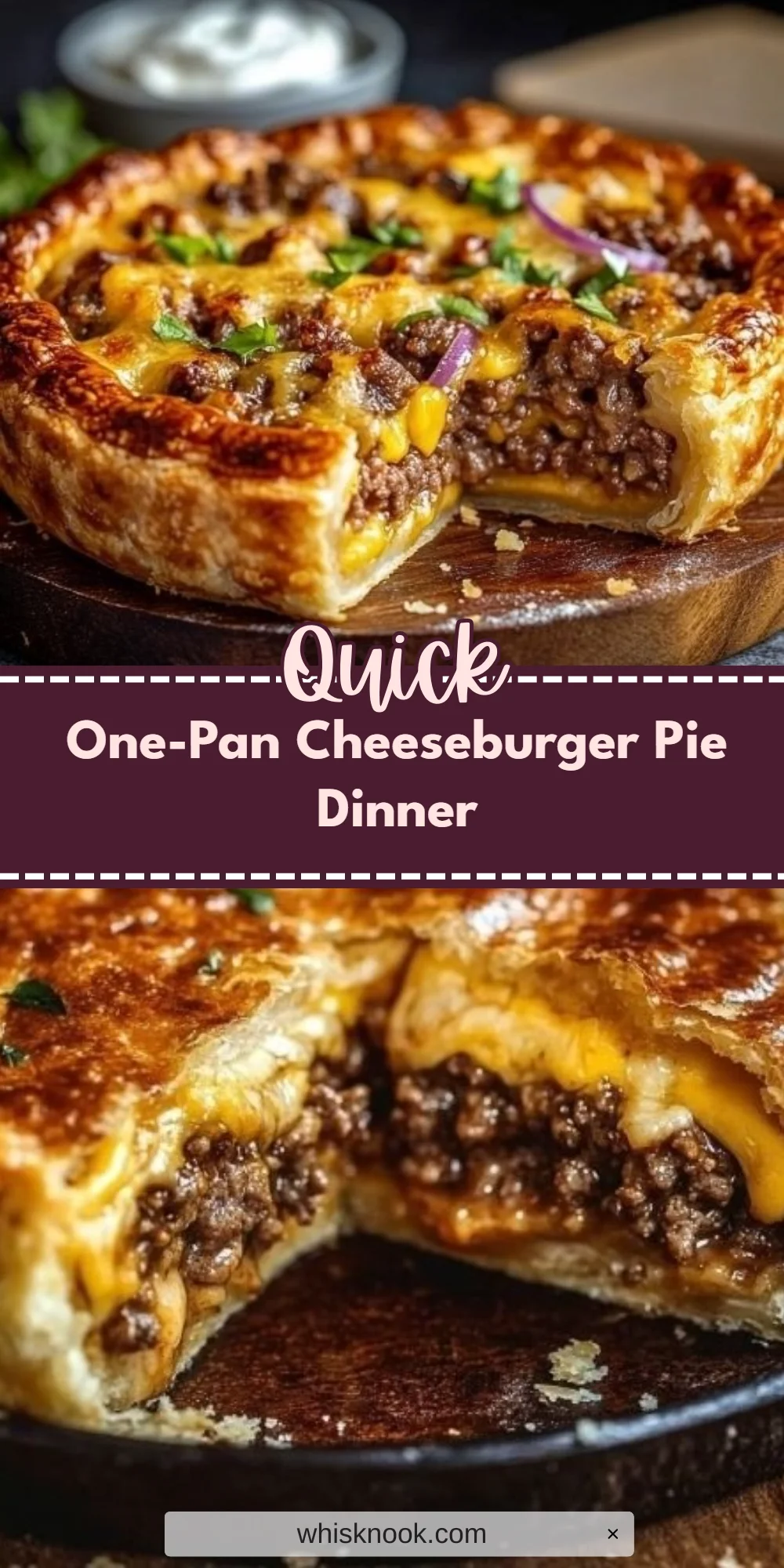 One-Pan Cheeseburger Pie Dinner