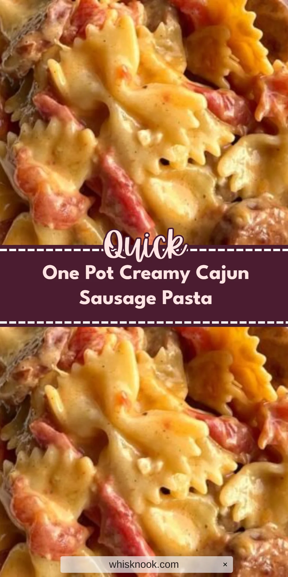 One Pot Creamy Cajun Sausage Pasta