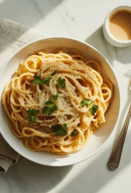 Delicious one pot creamy garlic pasta dish with garlic and herbs