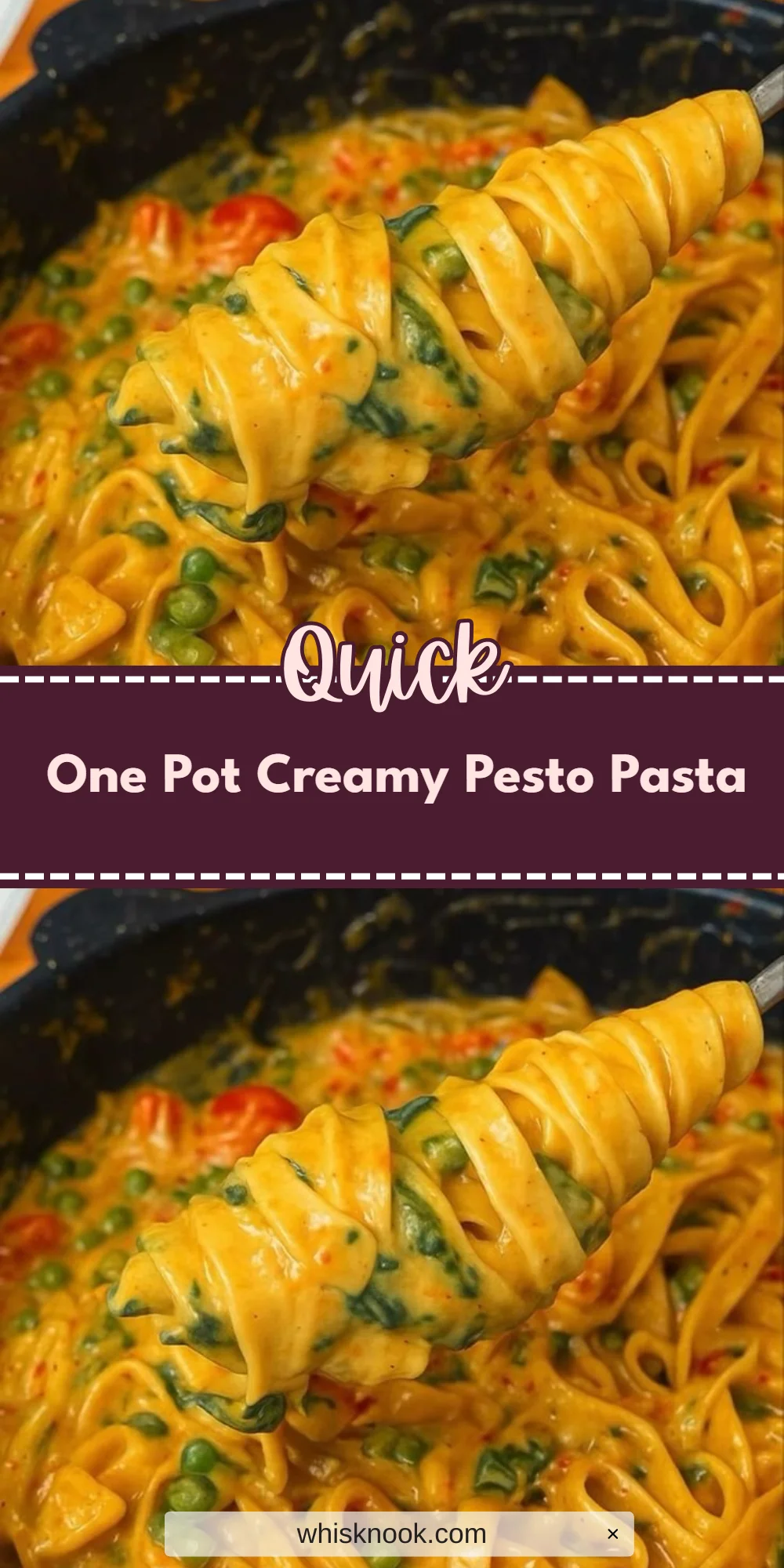 One Pot Creamy Pesto Pasta