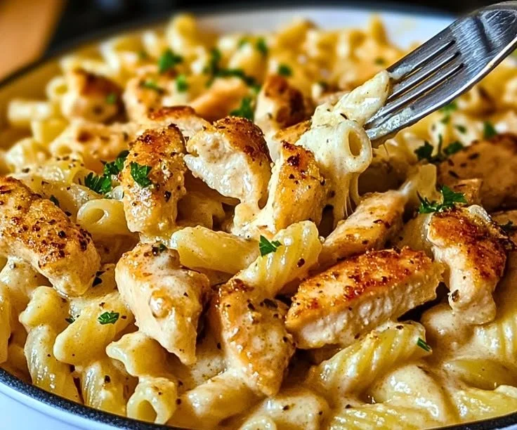 One Pot Garlic Parmesan Chicken Pasta