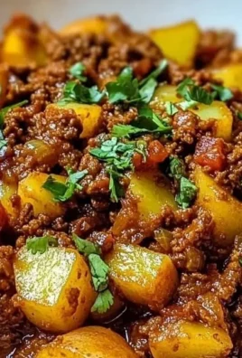 A dish featuring potato mince creatively prepared.