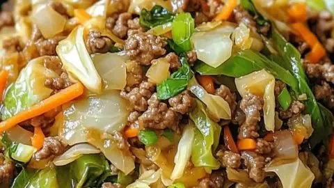 Savory Chinese Ground Beef and Cabbage Stir Fry Ready in 25 Minutes