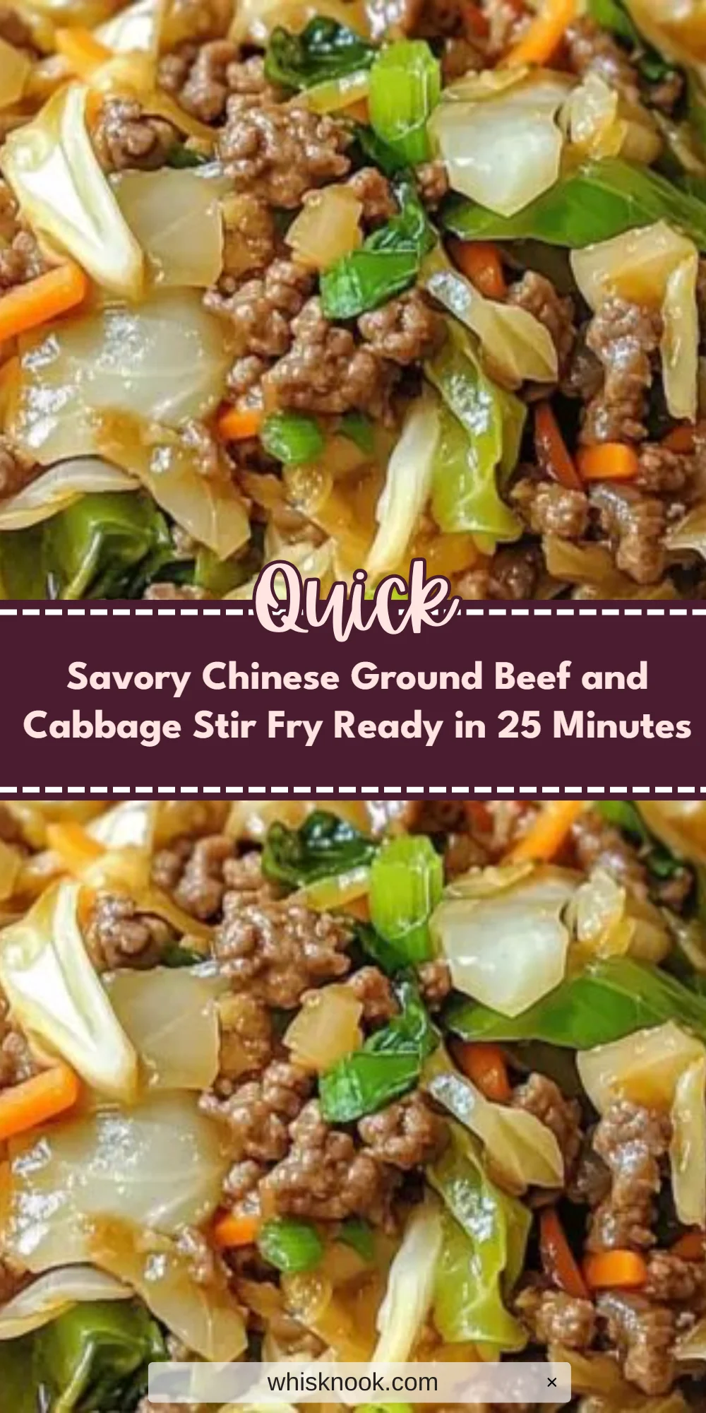Savory Chinese Ground Beef and Cabbage Stir Fry Ready in 25 Minutes