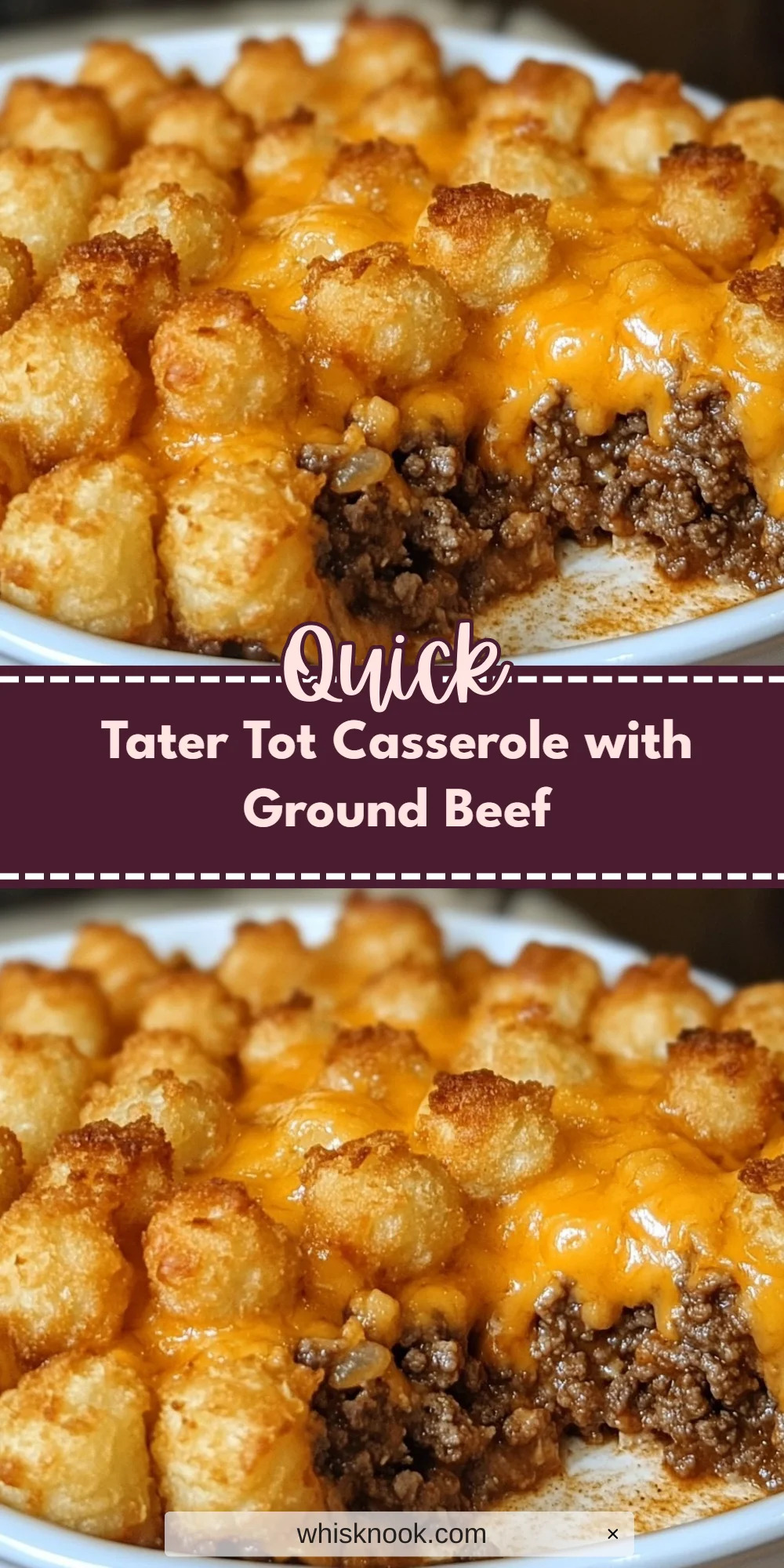 Tater Tot Casserole with Ground Beef