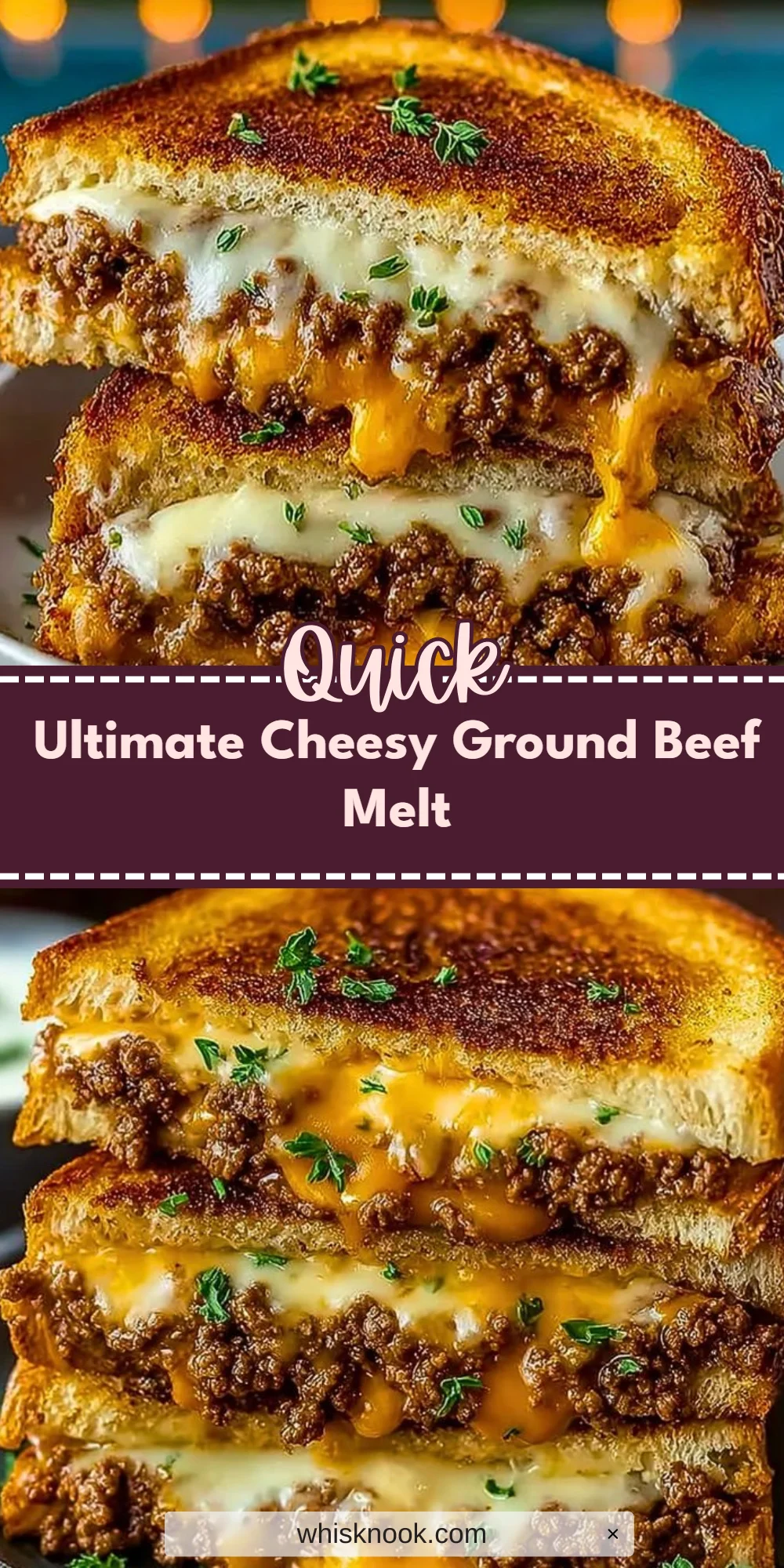 Ultimate Cheesy Ground Beef Melt