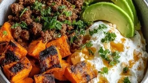 Viral Ground Beef Hot Honey Bowl