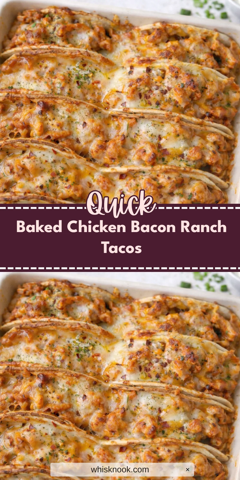 Baked Chicken Bacon Ranch Tacos