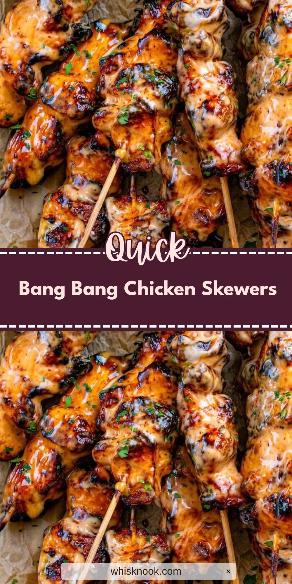 Bang Bang Chicken Skewers
