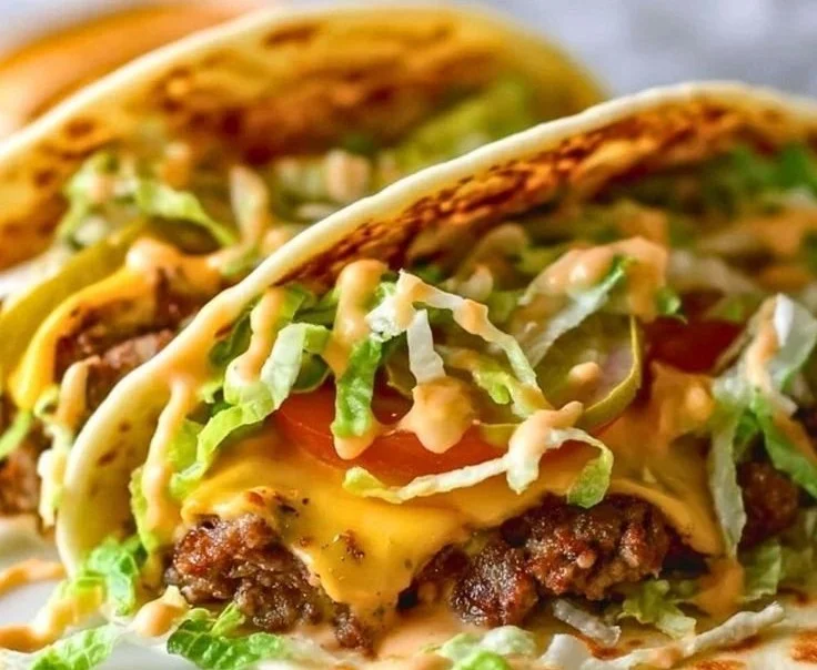 Big Mac Style Smash Burger Tacos