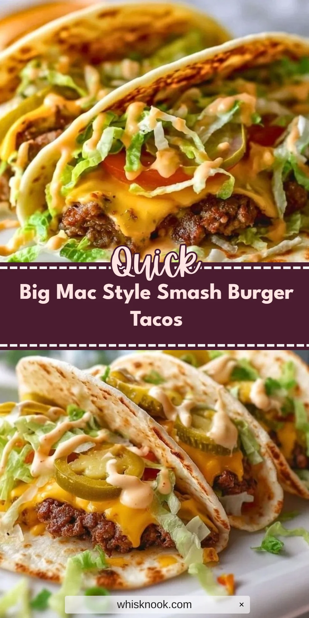 Big Mac Style Smash Burger Tacos