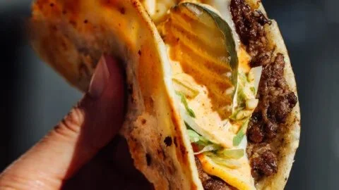 Easy Smash Burger Tacos