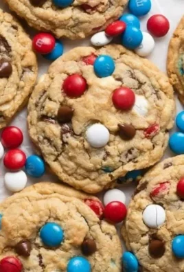 Giant monster cookies with colorful chocolate chips and oats