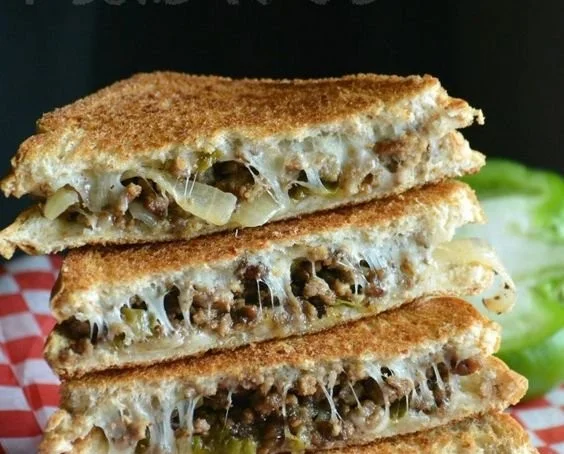 Grilled Cheese Philly Cheesesteak Sandwich
