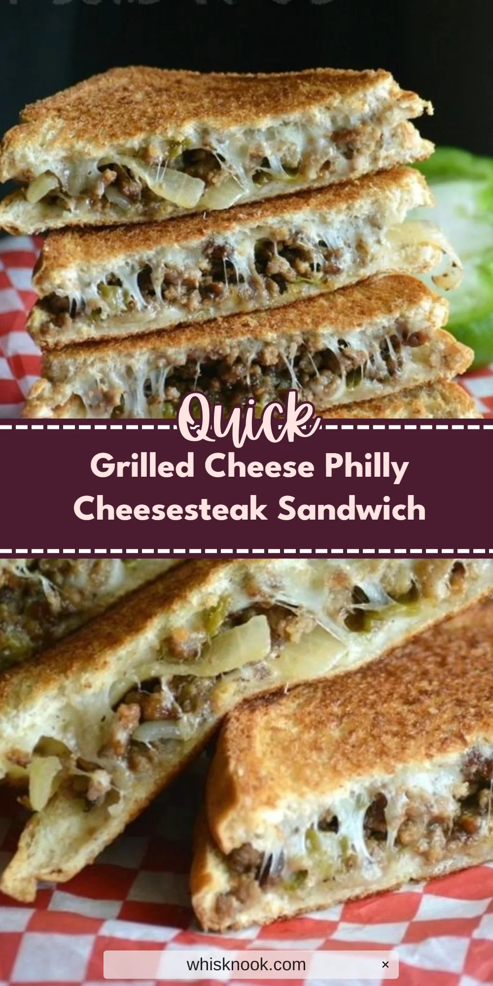 Grilled Cheese Philly Cheesesteak Sandwich