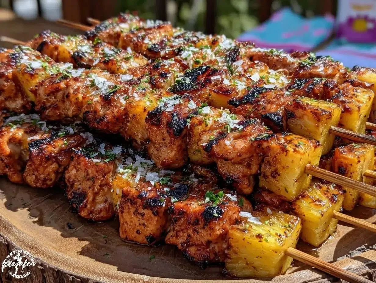 Grilled Pineapple Chicken Skewers Easy 4th of July BBQ Recipe