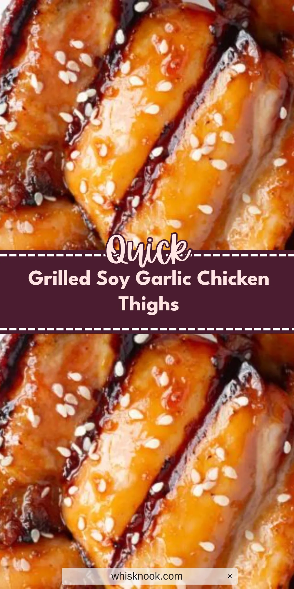 Grilled Soy Garlic Chicken Thighs