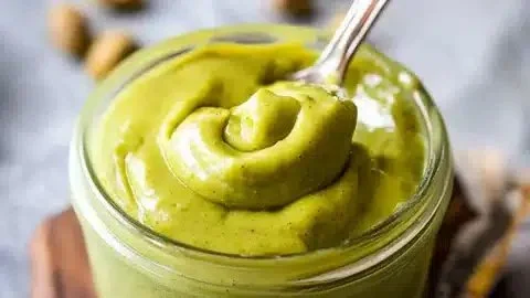 Delicious homemade pistachio cream made with 5 ingredients