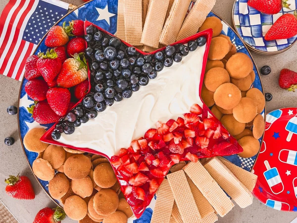 How to Make Star Spangled Cheesecake Dip!