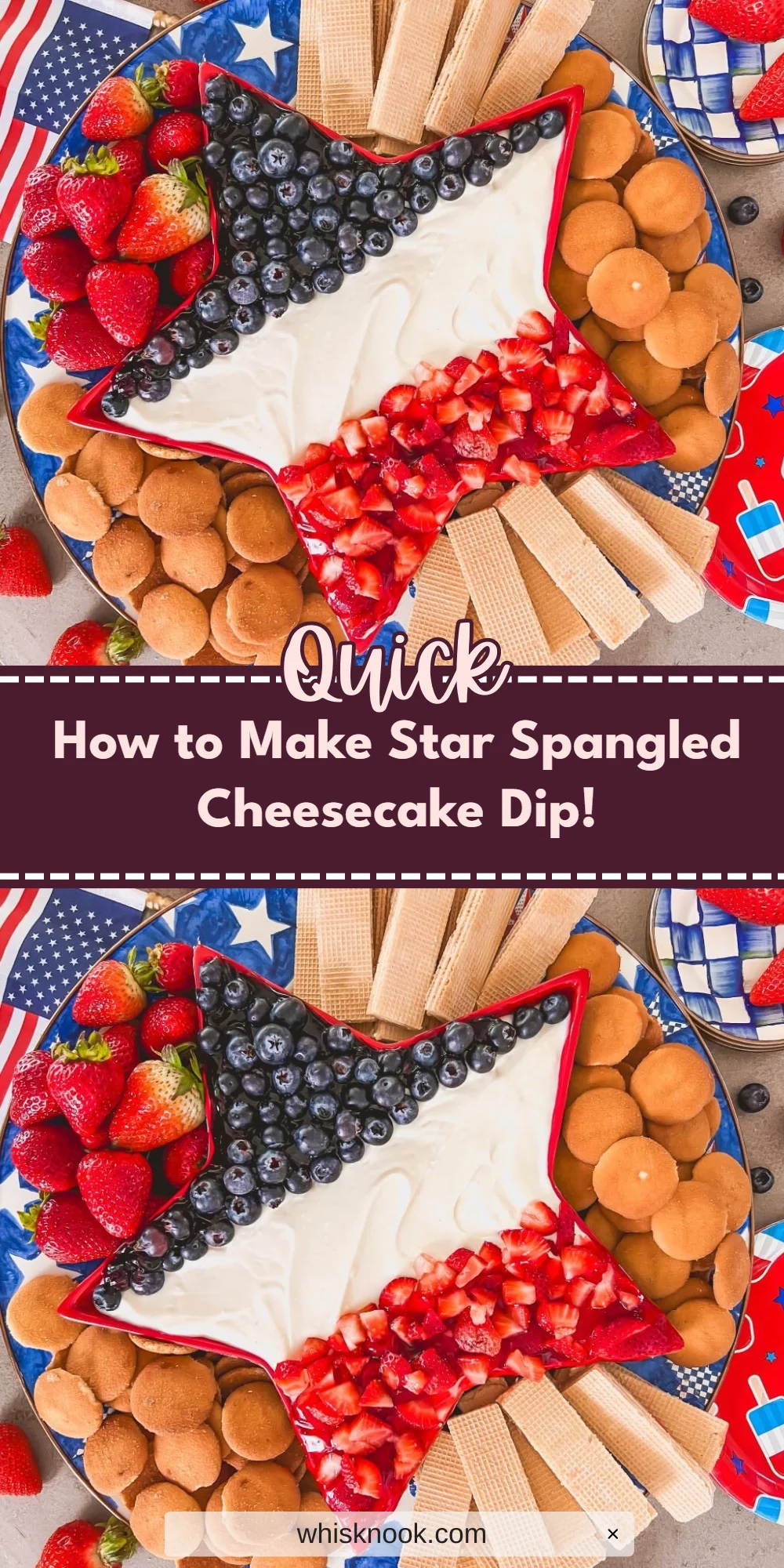 How to Make Star Spangled Cheesecake Dip!