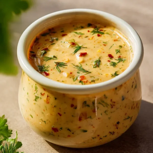 Delicious Hot Honey Ranch dip recipe featuring sweet and spicy flavors.