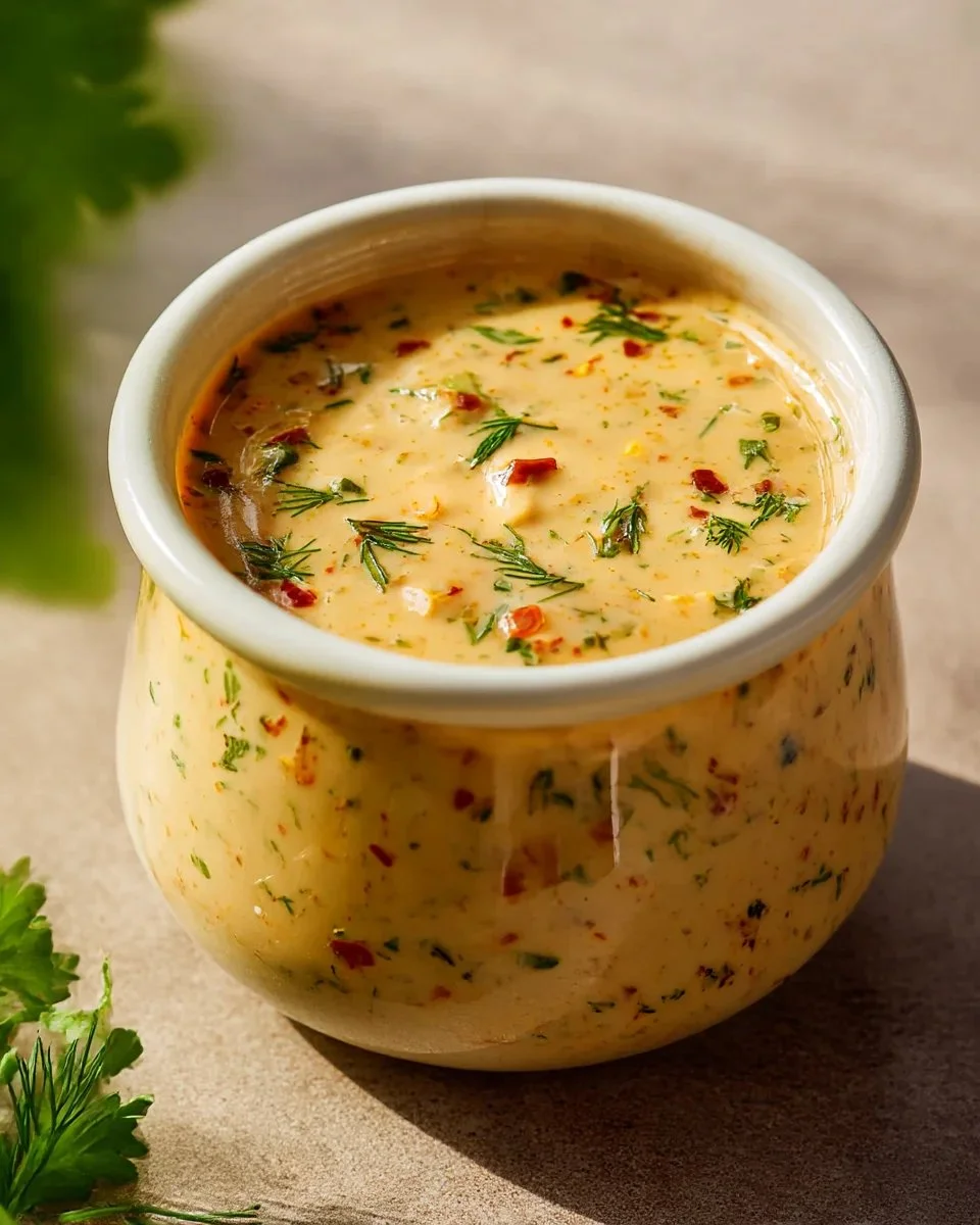 Delicious Hot Honey Ranch dip recipe featuring sweet and spicy flavors.