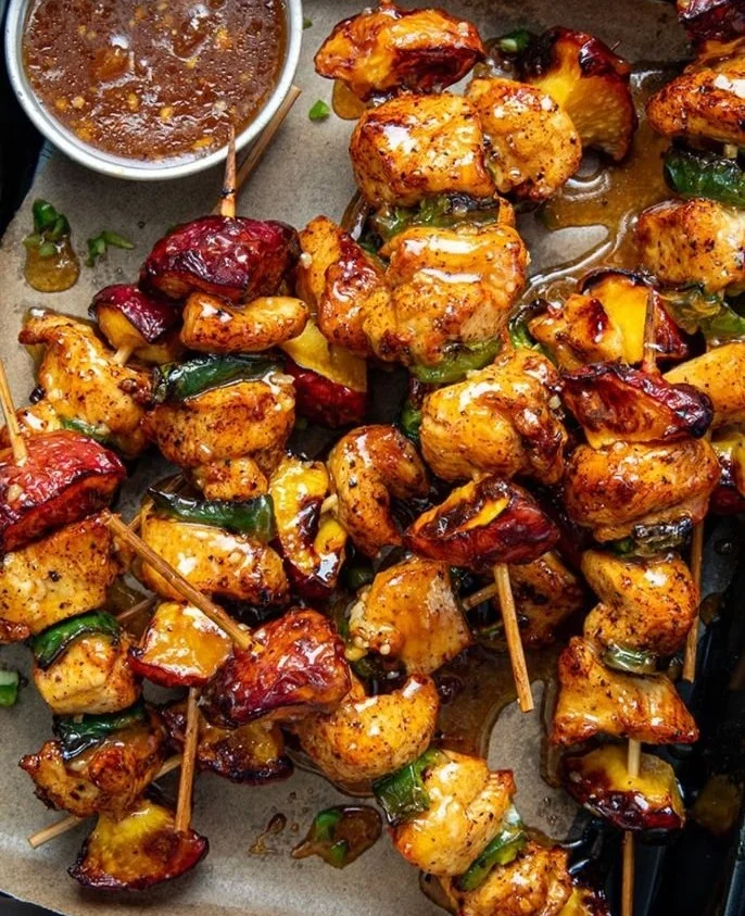 Jalapeno Peach Chicken Skewers