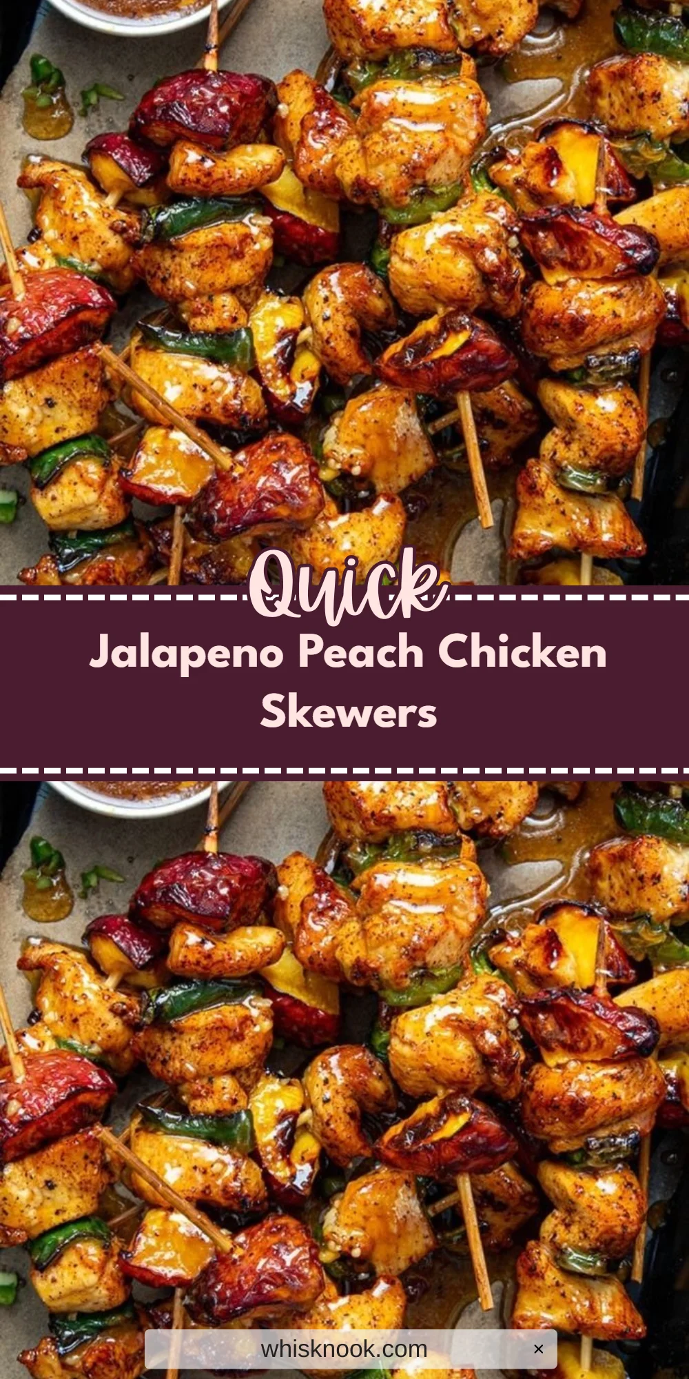 Jalapeno Peach Chicken Skewers