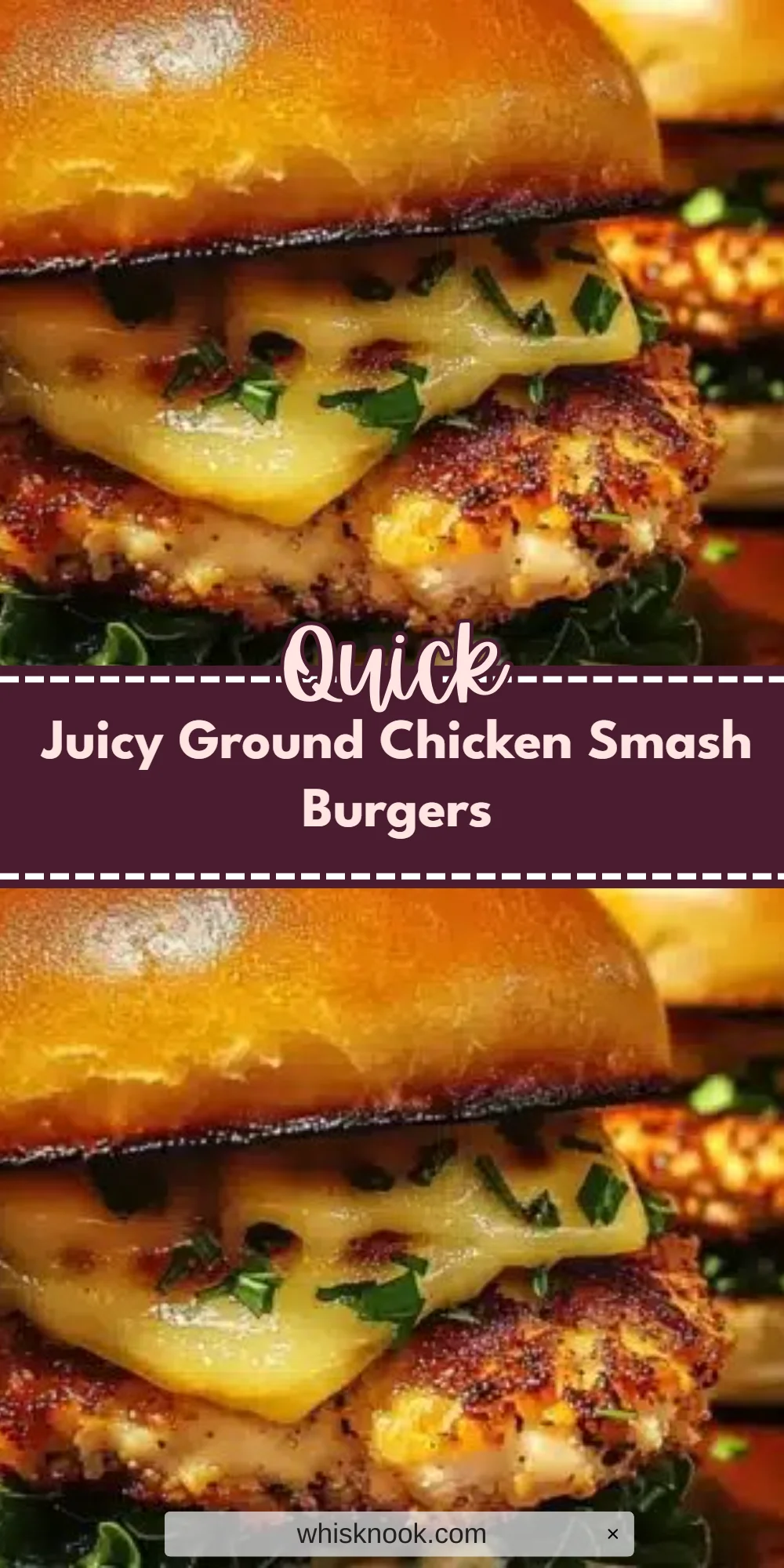 Juicy Ground Chicken Smash Burgers