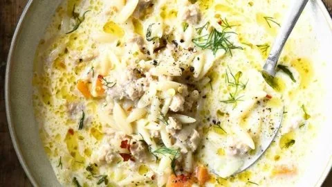 Lemon Chicken Orzo Soup