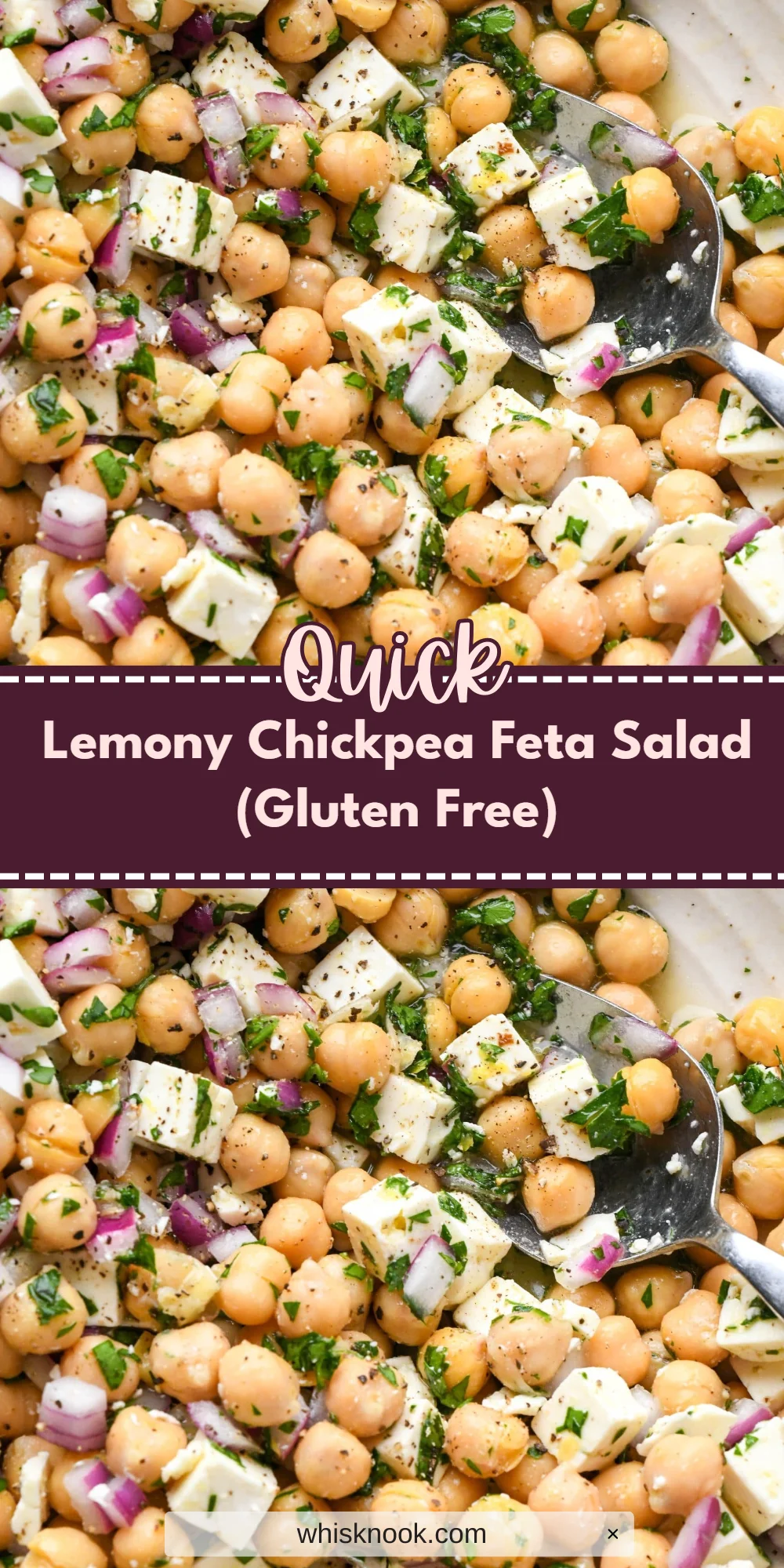 Lemony Chickpea Feta Salad (Gluten Free)