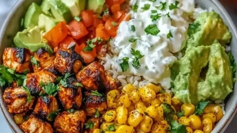 Quick High-Protein Chicken Taco Bowls (35g Protein)