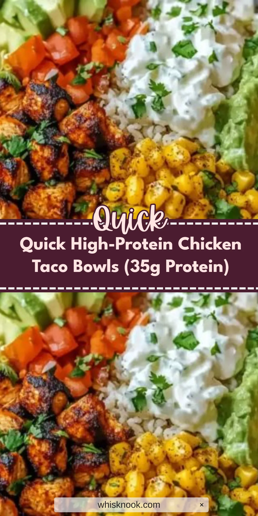 Quick High-Protein Chicken Taco Bowls (35g Protein)
