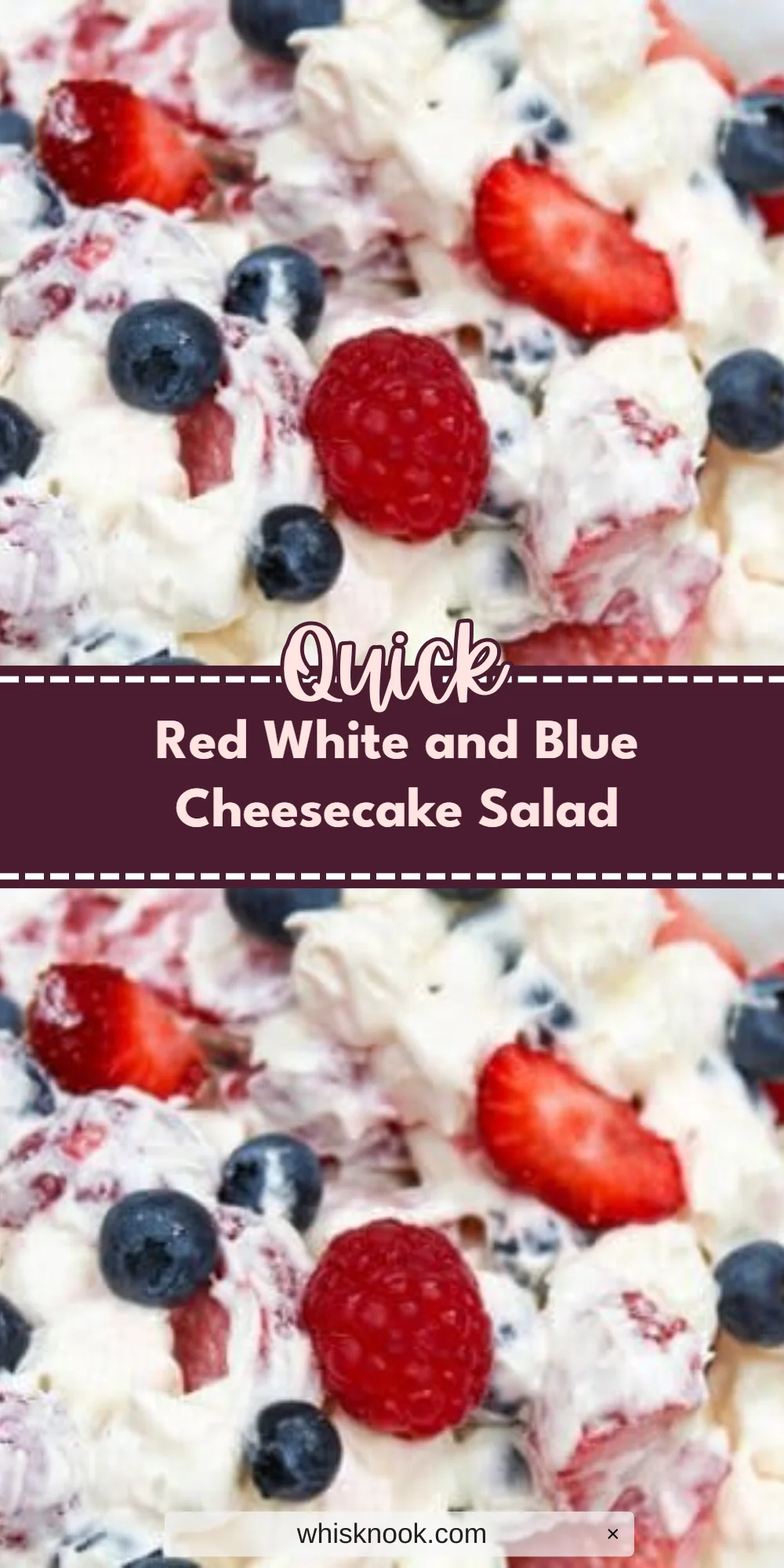 Red White and Blue Cheesecake Salad
