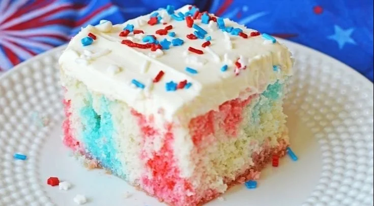 Red White and Blue Poke Cake