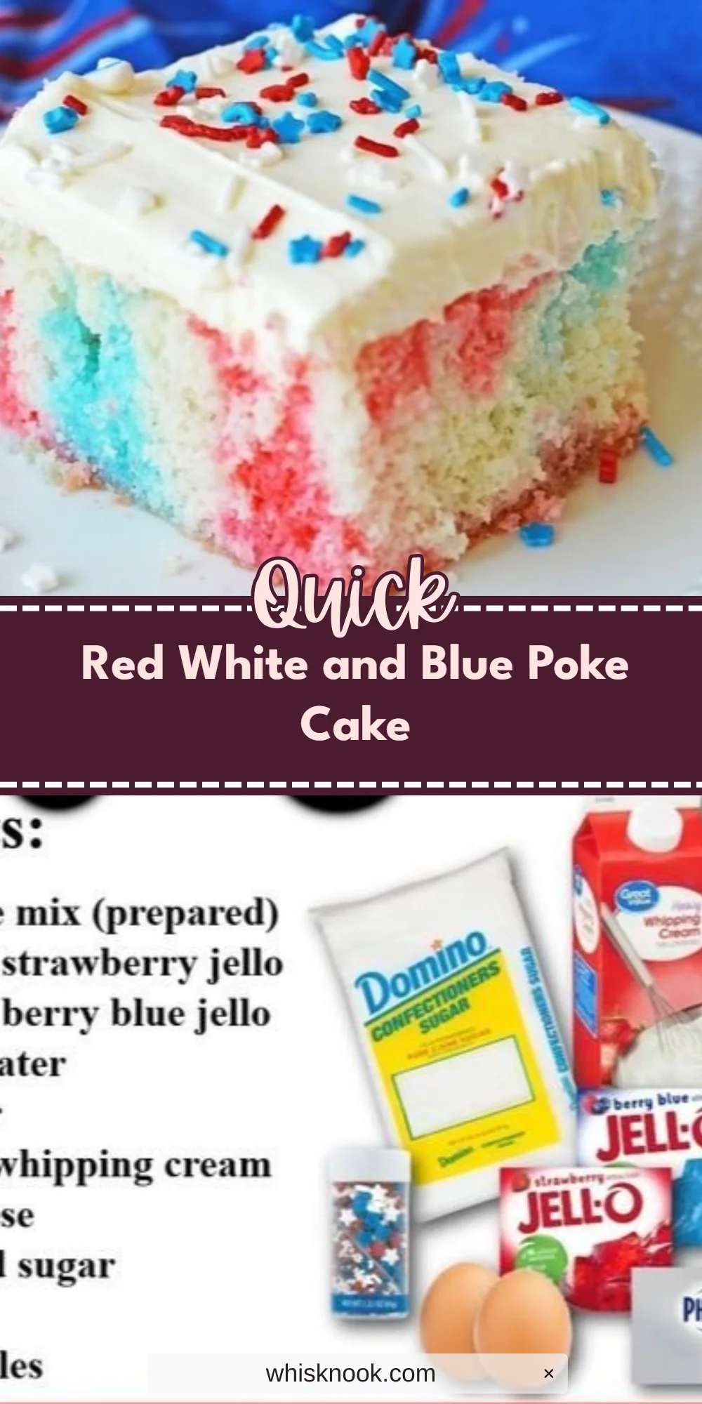 Red White and Blue Poke Cake