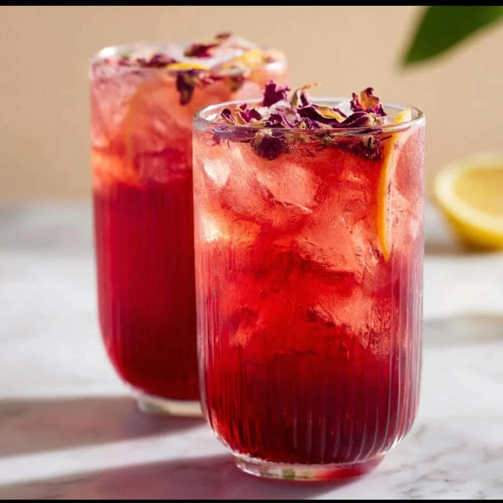 Rose Hibiscus Iced Tea