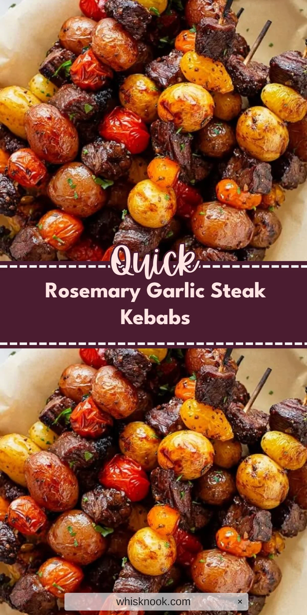 Rosemary Garlic Steak Kebabs