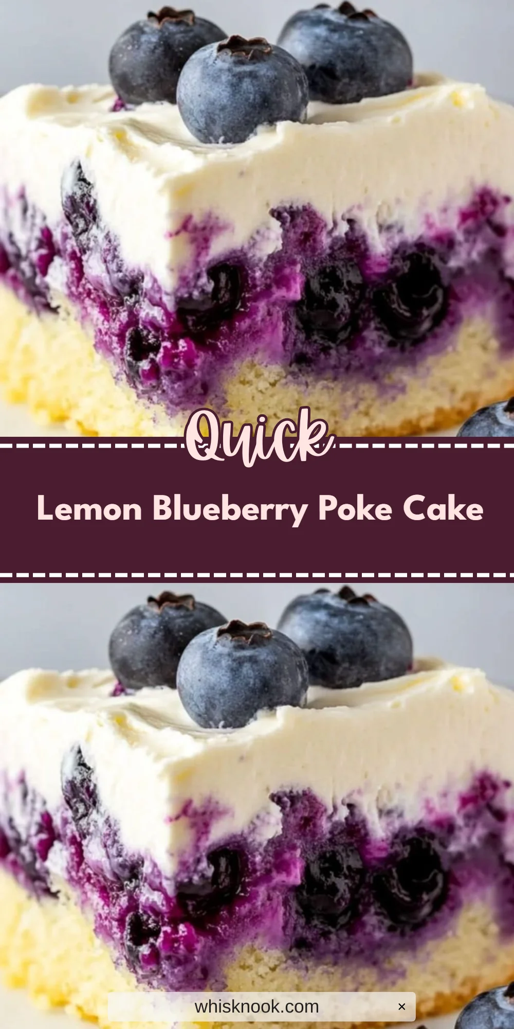Lemon Blueberry Poke Cake
